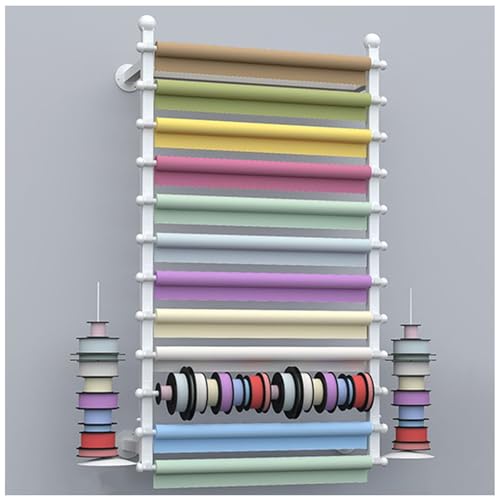 GLJTUO Mehrzweck-Wandregal Aus Metall Für Bänder, Schals, Krawatten, Geschenkpapier, Handtücher. Ideal Für Einzelhandelsgeschäfte, Bastelräume, Floristen Und Schlafzimmer.,White-120×120cm GLJTUO Mehrzweck-Wandregal Aus Metall Für Bänder, Schals, Krawatten, Geschenkpapier, Handtücher. Ideal Für Einzelhandelsgeschäfte, Bastelräume, Floristen Und Schlafzimmer.,White-120×120cm von GLJTUO