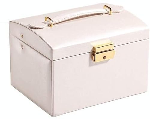 GLJTUO Schmucketui Schmuckkästchen Schmuckdisplay Aufbewahrung Tragbare Schmuckschatullen Leder Aufbewahrungsbox Halter Für Ohrringe Ringe Mit Schloss Halsketten Armbänder Organ, GLJTUO Schmucketui Schmuckkästchen Schmuckdisplay Aufbewahrung Tragbare Schmuckschatullen Leder Aufbewahrungsbox Halter Für Ohrringe Ringe Mit Schloss Halsketten Armbänder Organ, von GLJTUO