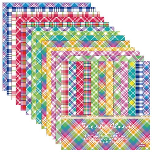 GLKTOPO Kariertes Oster-Scrapbook-Papier, 24 Blatt, Scrapbooking-Zubehör, einseitiger Karton, 15,2 x 15,2 cm, dekoratives Bastelpapier, flach gefaltet für Frühlingskarten, Fotoalbum, Dekoration, 12 GLKTOPO Kariertes Oster-Scrapbook-Papier, 24 Blatt, Scrapbooking-Zubehör, einseitiger Karton, 15,2 x 15,2 cm, dekoratives Bastelpapier, flach gefaltet für Frühlingskarten, Fotoalbum, Dekoration, 12 von GLKTOPO