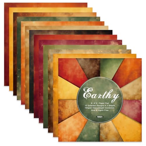 GLKTOPO Papierblock mit Farbmischung, 15,2 x 15,2 cm, einseitiger Karton, gemustert für Sammlung, Urlaub, Basteln, Papierpackung, Rahmen, Hintergrund, Journaling, Planer, DIY, Origami-Dekoration, 24 GLKTOPO Papierblock mit Farbmischung, 15,2 x 15,2 cm, einseitiger Karton, gemustert für Sammlung, Urlaub, Basteln, Papierpackung, Rahmen, Hintergrund, Journaling, Planer, DIY, Origami-Dekoration, 24 von GLKTOPO