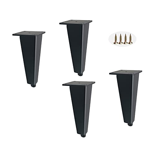 4er-Pack verstellbare Sofabeine in Schwarz und Gold – Möbelbeine aus Aluminium für Couchtische und Sofas – mehrere Größen (15 cm, 30 cm, 35 cm), inklusive Schrauben von GLMGBP