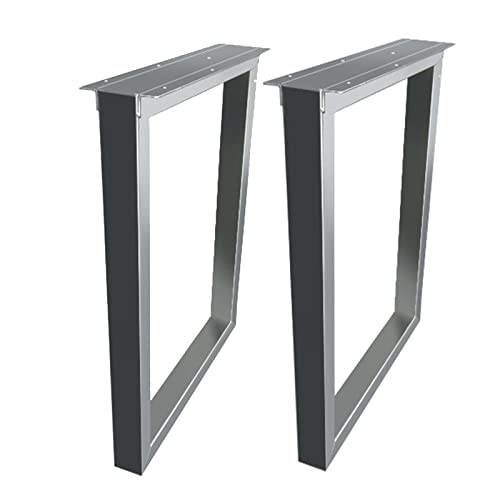 GLMGBP 2 Stück robuste Möbel-Tischbeine aus Metall, industrielle rustikale Tischbeine aus Vierkantrohr, DIY-Möbelbein für Esstisch, Couchtisch, Computertisch, Farbe Silber von GLMGBP