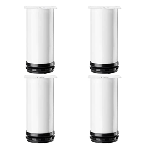 GLMGBP 4 Stück verstellbare Möbelbeine aus Edelstahl, schwarz/weiß, Tischfüße, 0,15 mm Höhe, perfekt für Sofa, Couchtisch, Schrank, Bett, Schreibtisch, 50 cm (19,7 Zoll) von GLMGBP