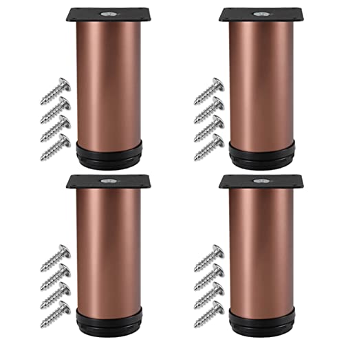 GLMGBP 4-teilige Möbelbeine, verstellbare Tischbeine, Moderne Ersatzbeine aus Metall mit Stützfüßen, höhenverstellbar 0–30 mm, für Couchtisch, Fernsehschrank, Schreibtisch, Couch (10 cm) von GLMGBP