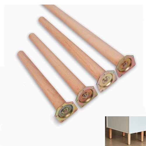 GLMGBP 4er-Set Möbelbeine aus Holz, 65 cm, Naturholzbeine für Tisch, Stuhl, Schrank, Bett, Couch, Kommode, Couchtisch, TV-Ständer, vielseitig und langlebig GLMGBP 4er-Set Möbelbeine aus Holz, 65 cm, Naturholzbeine für Tisch, Stuhl, Schrank, Bett, Couch, Kommode, Couchtisch, TV-Ständer, vielseitig und langlebig von GLMGBP