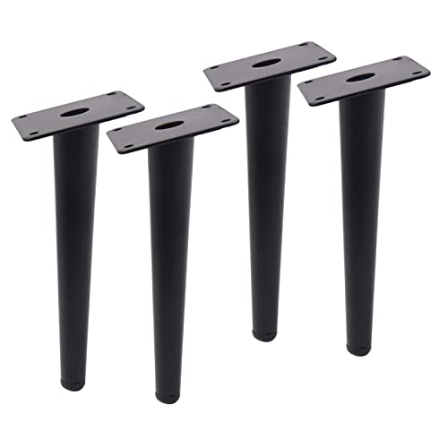 GLMGBP Ersatz-Möbelbeine aus Metall (4er-Set), Schwarze, schräge Tischfüße für Sofas, Couchtische, Fernsehschränke und Badezimmerschränke, Tragkraft 1000 kg, 9,8 Zoll von GLMGBP