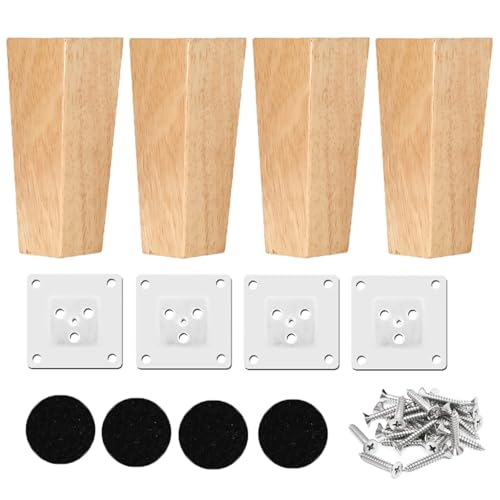 GLMGBP Möbelbeine aus Holz, 4er-Set, quadratische Sofabeine aus Massivholz, höhenverstellbar 8 cm, 10 cm, 20 cm, 25 cm, 30 cm, für Nachttische, Kommoden, Stühle und Couchtische GLMGBP Möbelbeine aus Holz, 4er-Set, quadratische Sofabeine aus Massivholz, höhenverstellbar 8 cm, 10 cm, 20 cm, 25 cm, 30 cm, für Nachttische, Kommoden, Stühle und Couchtische von GLMGBP