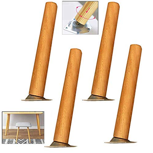 GLMGBP Möbelbeine aus Holz, 4er-Set, schräge Tischbeine aus massiver Buche, Ersatz für Küchen-, Sofa-, ESS- und Couchtische, 70 cm/27,6 Zoll, Montagezubehör im Lieferumfang enthalten GLMGBP Möbelbeine aus Holz, 4er-Set, schräge Tischbeine aus massiver Buche, Ersatz für Küchen-, Sofa-, ESS- und Couchtische, 70 cm/27,6 Zoll, Montagezubehör im Lieferumfang enthalten von GLMGBP