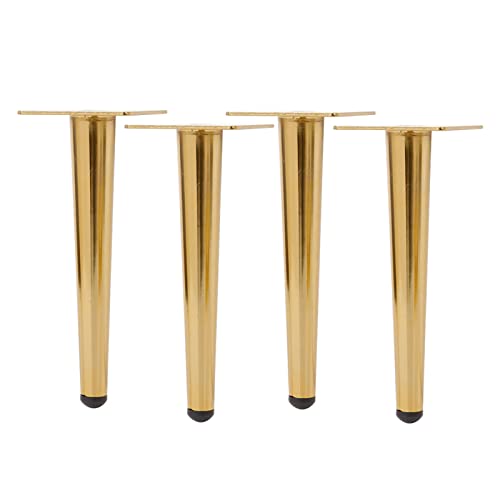 GLMGBP Möbelbeine aus Metall (4er-Set), Ersatzbeine für Schränke, Couchtische, Sofas und TV-Ständer, Tragkraft 1000 kg, Gold-Finish, 8 Zoll gerade Beine von GLMGBP