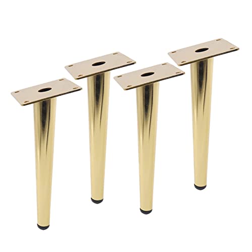 GLMGBP Möbelbeine aus Metall (4er-Set), goldene Ersatzbeine für Sofas, Couchtische, Fernsehschränke, Tragkraft 1000 kg, 9,8 Zoll, schräges Design von GLMGBP