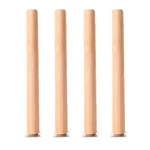 GLMGBP Set mit 4 runden Möbelbeinen aus Holz, 65 cm, Ersatz-Tischbeine für Sofa, TV-Ständer, Esstisch, mit Montageplatte und Schrauben, langlebige und stilvolle Heimdekoration GLMGBP Set mit 4 runden Möbelbeinen aus Holz, 65 cm, Ersatz-Tischbeine für Sofa, TV-Ständer, Esstisch, mit Montageplatte und Schrauben, langlebige und stilvolle Heimdekoration von GLMGBP