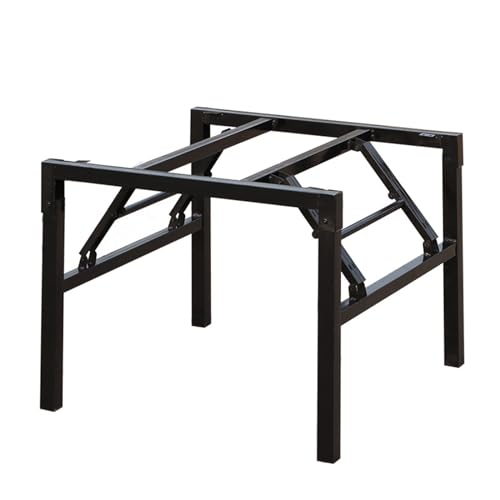GLMGBP Stabile Tischbeine aus Metall für Büro und Esszimmer, 75 cm Lange Stützfüße aus Vierkantrohr, Faltbare Möbelbeine aus Eisen für Couchtisch, Werkbank, Besprechungsraum, inklusive Schrauben von GLMGBP