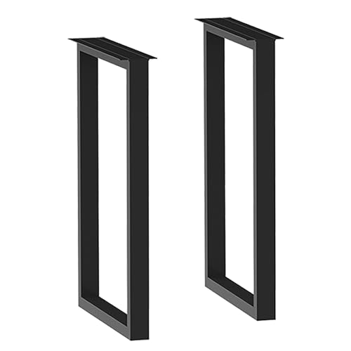 GLMGBP Tischgestell aus Metall mit Befestigungsschrauben und verstellbaren Füßen, einfache Montage, Möbelbeine für Couchtisch, Wohnzimmer, Schwarz, 50 x 100 cm von GLMGBP