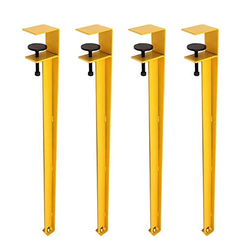 GLMGBP Verstellbare F-förmige Tischbeine zum Anklipsen für Arbeitstisch, Couchtisch, Stehtisch, 71 cm, Design ohne Stanzen, Möbelbeine, Stuhlbeine, Frühstücksbarbeine, Arbeitsplatten-Stützbein, 4 S von GLMGBP