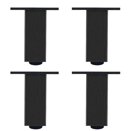 GLMGBP Verstellbare Möbelbeine, 10 cm, 4er-Pack, Schwarze Aluminiumlegierung, eloxierte Oberfläche, Höhe: 660 cm, Couchtischbeine, Sofafüße, verbesserte Stabilität und Stil von GLMGBP