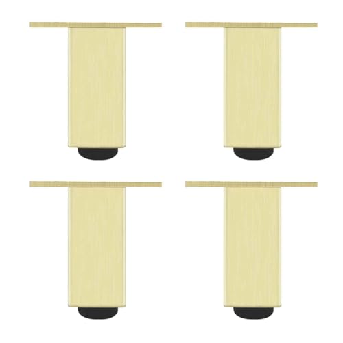 GLMGBP Verstellbare Möbelbeine, 4er-Pack, goldfarben, quadratisch, Aluminiumlegierung, eloxierte Oberfläche, Höhe: 660 cm, Sofatischbeine, Couchtischfüße, 2,4 Zoll, höhenverstellbar GLMGBP Verstellbare Möbelbeine, 4er-Pack, goldfarben, quadratisch, Aluminiumlegierung, eloxierte Oberfläche, Höhe: 660 cm, Sofatischbeine, Couchtischfüße, 2,4 Zoll, höhenverstellbar von GLMGBP