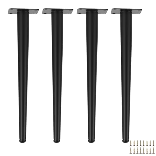 GLMGBP Verstellbare Möbelbeine, 4er-Pack, konische Sofa-Stützfüße aus Metall für Couchtisch, TV-Ständer, Bett, Nachttisch, inkl. Schrauben (schwarz, 65 cm) von GLMGBP