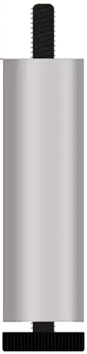 GLMGBP Verstellbare Möbelbeine, 4er-Set, silberfarben, M6-Ersatzfüße für Sofa, Bett, Stuhl, Couchtisch, 6 cm Höhenunterstützung, langlebige und stilvolle Möbelfüße von GLMGBP