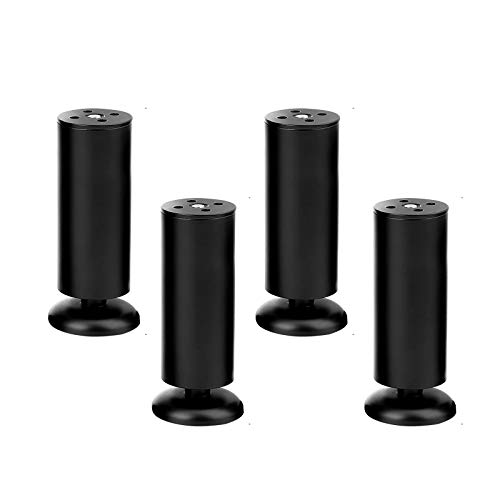 GLMGBP Verstellbare Möbelbeine aus Edelstahl, 4er-Set für Couchtisch und Sofa, rutschfeste Füße mit Montageplatte und Schrauben, 3 Farben erhältlich (18 cm/7,1 Zoll und 30 cm/11,8 Zoll) von GLMGBP