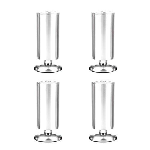 GLMGBP Verstellbare Möbelbeine aus Edelstahl – rutschfeste Couchtisch- und Sofafüße, 4er-Set mit Montageplatte und Schrauben, 3 Farben (18 cm/7,1 Zoll und 20 cm/7,9 Zoll) von GLMGBP