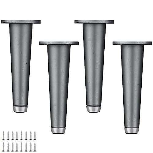 GLMGBP Verstellbare Möbelbeine aus Metall, 18 cm, Sofafüße aus Aluminiumlegierung für Küchentisch, Kommode, Bett, Couch, Bar, Fernseher, Schreibtisch, 4er-Pack mit Schrauben, graues Finish GLMGBP Verstellbare Möbelbeine aus Metall, 18 cm, Sofafüße aus Aluminiumlegierung für Küchentisch, Kommode, Bett, Couch, Bar, Fernseher, Schreibtisch, 4er-Pack mit Schrauben, graues Finish von GLMGBP