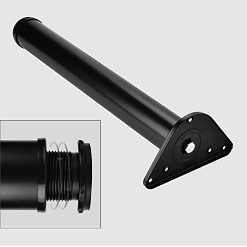GLMGBP Verstellbare Möbelbeine aus Metall, Tisch- und Schreibtischfüße im Industriestil, Barständer aus Aluminiumlegierung, Möbelbeine für das Homeoffice, Weiß/Schwarz, 140 cm (55,1 Zoll), Verbesse von GLMGBP