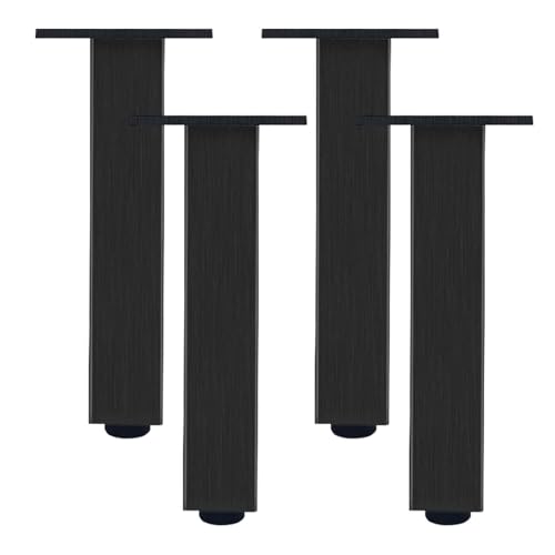 GLMGBP Verstellbare Schwarze Möbelbeine, 35 cm, 4er-Pack, quadratisch, Aluminiumlegierung, eloxierte Oberfläche, Höhe 660 cm, perfekt für Couchtische, Sofas und mehr13.8 von GLMGBP