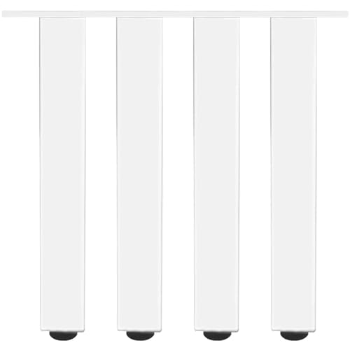 GLMGBP Verstellbare weiße Möbelbeine, 35 cm, 4er-Pack, quadratisch, Aluminiumlegierung, eloxiertes Finish, Höhe 660 cm, perfekt für Couchtische, Sofas und mehr13.8 von GLMGBP
