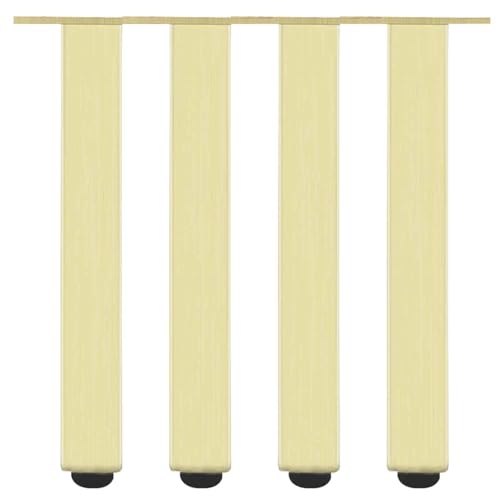 Verstellbare Möbelbeine in Gold, 40 cm, 4er-Pack, quadratisch, Aluminiumlegierung mit eloxiertem Finish, Höhe 660 cm, perfekt für Couchtische, Sofas und mehr von GLMGBP