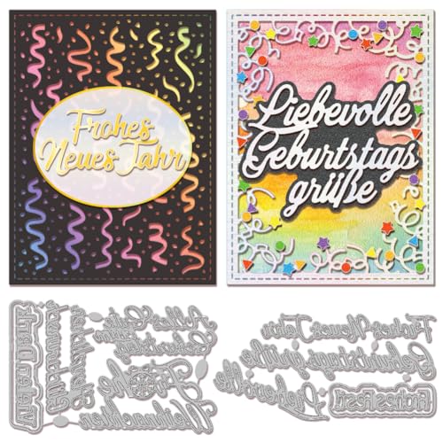 GLOBLELAND Geburtstagssprüche Deutsche Stanzformen Für Kartenherstellung, Urlaubsgrüße, Wort, Metallstanzformen, Stanzformen, Vorlage, DIY, Scrapbooking, Prägung, Papier, Album, Basteln GLOBLELAND Geburtstagssprüche Deutsche Stanzformen Für Kartenherstellung, Urlaubsgrüße, Wort, Metallstanzformen, Stanzformen, Vorlage, DIY, Scrapbooking, Prägung, Papier, Album, Basteln von GLOBLELAND