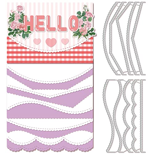 GLOBLELAND 10 Stück genähte Bordüren Stanzformen Metall gewellte Spitzenbordüre Stanzschablonen Vorlage für Papierkarten Herstellung Dekoration DIY Scrapbooking Album Basteln Dekor GLOBLELAND 10 Stück genähte Bordüren Stanzformen Metall gewellte Spitzenbordüre Stanzschablonen Vorlage für Papierkarten Herstellung Dekoration DIY Scrapbooking Album Basteln Dekor von GLOBLELAND