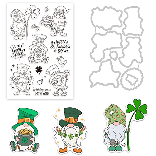 GLOBLELAND 2 STÜCKE Wichtel Zwerg Saint. Patrick's Day Kleeblatt Schleife Schmetterling Stempel und Stanzformen Transparent für Kartenherstellung, Dekoration und DIY Scrapbooking GLOBLELAND 2 STÜCKE Wichtel Zwerg Saint. Patrick's Day Kleeblatt Schleife Schmetterling Stempel und Stanzformen Transparent für Kartenherstellung, Dekoration und DIY Scrapbooking von GLOBLELAND