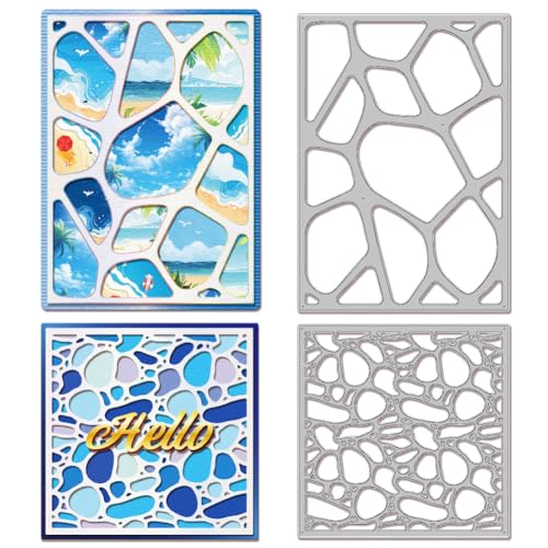 GLOBLELAND 2Set Meeresblasen Hintergrundrahmen Stanzformen Für Die Kartenherstellung, Blasen, Metallstanzformen, Stanzformen, Vorlage, DIY, Scrapbooking, Prägung, Papier, Album, Basteln, Dekor GLOBLELAND 2Set Meeresblasen Hintergrundrahmen Stanzformen Für Die Kartenherstellung, Blasen, Metallstanzformen, Stanzformen, Vorlage, DIY, Scrapbooking, Prägung, Papier, Album, Basteln, Dekor von GLOBLELAND