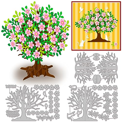GLOBLELAND 3D Kirschbaum Stanzformen Für Die Kartenherstellung, Kirschblütenpflanze, Karbonstahl Prägeschablonen, Vorlage Für Dekorative Prägung, Papier, Karten, DIY, Scrapbooking GLOBLELAND 3D Kirschbaum Stanzformen Für Die Kartenherstellung, Kirschblütenpflanze, Karbonstahl Prägeschablonen, Vorlage Für Dekorative Prägung, Papier, Karten, DIY, Scrapbooking von GLOBLELAND