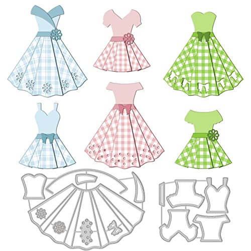 GLOBLELAND 3D Faltenrock Stanzformen Damenkleid Longuette Cocktailkleid Prägeschablone Metallstanzen Für Scrapbooking DIY Papierhandwerk Album Dekoration GLOBLELAND 3D Faltenrock Stanzformen Damenkleid Longuette Cocktailkleid Prägeschablone Metallstanzen Für Scrapbooking DIY Papierhandwerk Album Dekoration von GLOBLELAND