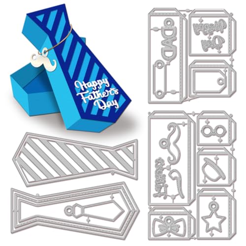 GLOBLELAND 3D Stanzformen Für Krawatten Geschenkboxen Zum Vatertag Metall „Happy Dad“ Stanzformen Für Krawattenboxen Stanz Und Prägevorlagen Für Scrapbooking Basteln Papierkarten GLOBLELAND 3D Stanzformen Für Krawatten Geschenkboxen Zum Vatertag Metall „Happy Dad“ Stanzformen Für Krawattenboxen Stanz Und Prägevorlagen Für Scrapbooking Basteln Papierkarten von GLOBLELAND