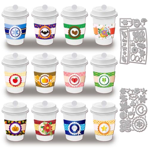 GLOBLELAND 3D Zu den vier jahreszeiten Stanzformen mit Kaffeetasse Set für die Feiertage Metall Kaffeetasse Rahmen Stanzformen Stanzformen für die Kartenherstellung DIY Scrapbooking Dekor Prägen GLOBLELAND 3D Zu den vier jahreszeiten Stanzformen mit Kaffeetasse Set für die Feiertage Metall Kaffeetasse Rahmen Stanzformen Stanzformen für die Kartenherstellung DIY Scrapbooking Dekor Prägen von GLOBLELAND