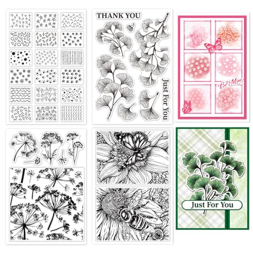 GLOBLELAND 4 Blätter Blumen Blätter Pflanzen Clear Stempels Für Kartenherstellung Ginkgo Biloba Blätter Sonnenblume Silikon Clear Stempel Siegel Löwenzahn Transparente Stempel Für DIY Scrapbooking GLOBLELAND 4 Blätter Blumen Blätter Pflanzen Clear Stempels Für Kartenherstellung Ginkgo Biloba Blätter Sonnenblume Silikon Clear Stempel Siegel Löwenzahn Transparente Stempel Für DIY Scrapbooking von GLOBLELAND