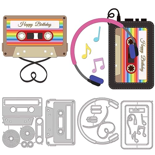 GLOBLELAND Altmodische Klebeband-Stanzformen Für Kartenherstellung, Kopfhörer, Karbonstahl, Prägeschablonen, Vorlage Für Dekorative Prägung, Papier, Karten, DIY, Album, Basteln GLOBLELAND Altmodische Klebeband-Stanzformen Für Kartenherstellung, Kopfhörer, Karbonstahl, Prägeschablonen, Vorlage Für Dekorative Prägung, Papier, Karten, DIY, Album, Basteln von GLOBLELAND