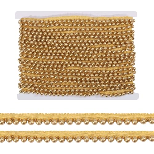 GLOBLELAND 9,1 m breite goldfarbene Perlenfransen mit Perlenbesatz zum Aufhängen, Quaste, Fransenspitze zum Nähen, Basteln, Hochzeitskleid, Kleidung, Zubehör, DIY-Dekoration GLOBLELAND 9,1 m breite goldfarbene Perlenfransen mit Perlenbesatz zum Aufhängen, Quaste, Fransenspitze zum Nähen, Basteln, Hochzeitskleid, Kleidung, Zubehör, DIY-Dekoration von GLOBLELAND
