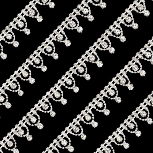 GLOBLELAND 91 cm breite Strass-Fransenborte Spitze Diamant Kristall Quaste Kette Strass Applikation zum Nähen Handwerk Hochzeitskleid Kleidung Zubehör DIY Dekoration GLOBLELAND 91 cm breite Strass-Fransenborte Spitze Diamant Kristall Quaste Kette Strass Applikation zum Nähen Handwerk Hochzeitskleid Kleidung Zubehör DIY Dekoration von GLOBLELAND