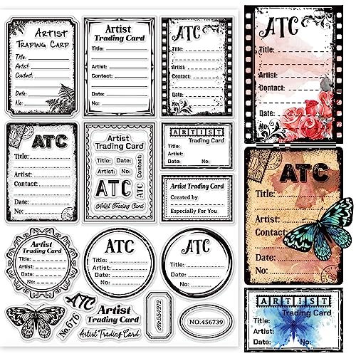 GLOBLELAND ATC Rahmen Hintergrund Transparente Stempel für Scrapbooking Künstler-Sammelkarte Klare Stamps 29.7x21 cm Silikonstempel Für Kartengestaltung DIY Prägung Journaling GLOBLELAND ATC Rahmen Hintergrund Transparente Stempel für Scrapbooking Künstler-Sammelkarte Klare Stamps 29.7x21 cm Silikonstempel Für Kartengestaltung DIY Prägung Journaling von GLOBLELAND