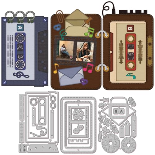 GLOBLELAND Altmodische Stanzformen Für Notenbandseiten Zum Selbermachen Scrapbooking Lochstanzformen Mit Metallverstärkung Stanzformen Für Folienumschläge Zum Prägen von Karten von GLOBLELAND