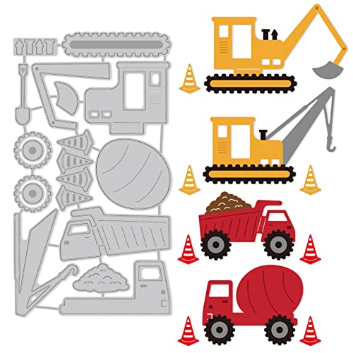 GLOBLELAND BAU LKW Kran Bagger Stanzformen für die Kartenherstellung, Dekoration und DIY Scrapbooking, Baueinrichtungen, Metallschablonenschablone GLOBLELAND BAU LKW Kran Bagger Stanzformen für die Kartenherstellung, Dekoration und DIY Scrapbooking, Baueinrichtungen, Metallschablonenschablone von GLOBLELAND