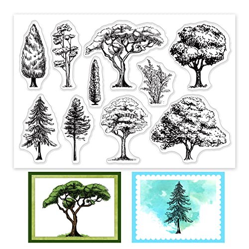 GLOBLELAND Baum des Lebens Klare Stempel für DIY Scrapbooking Dekor Waldpflanzen Landschaft Skizze Blatt Natur Transparente Silikonstempel für die Herstellung von Karten Fotoalbum Dekoration GLOBLELAND Baum des Lebens Klare Stempel für DIY Scrapbooking Dekor Waldpflanzen Landschaft Skizze Blatt Natur Transparente Silikonstempel für die Herstellung von Karten Fotoalbum Dekoration von GLOBLELAND