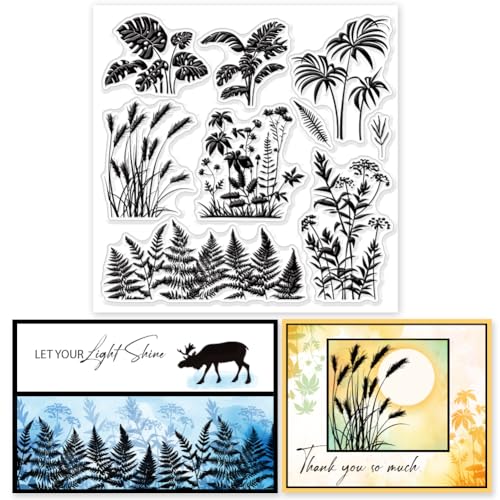 GLOBLELAND Blätter Pflanzen Silhouette Klare Stempel Für DIY Scrapbooking Farn Monstera Silikonstempel Siegel Transparente Stempel Für Kartenherstellung Fotoalbum Tagebuch 5.91×5.91 Zoll GLOBLELAND Blätter Pflanzen Silhouette Klare Stempel Für DIY Scrapbooking Farn Monstera Silikonstempel Siegel Transparente Stempel Für Kartenherstellung Fotoalbum Tagebuch 5.91×5.91 Zoll von GLOBLELAND