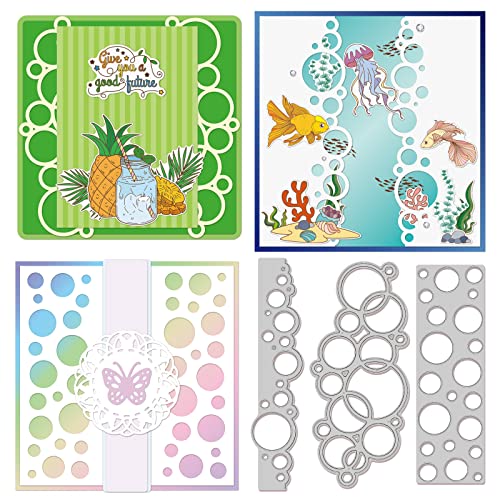 GLOBLELAND Blasenprägung Vorlage Rahmen Kohlenstoffstahl Bordüre Kante Stanzformen für Scrapbooking Karte DIY Handwerk Dekoration von GLOBLELAND