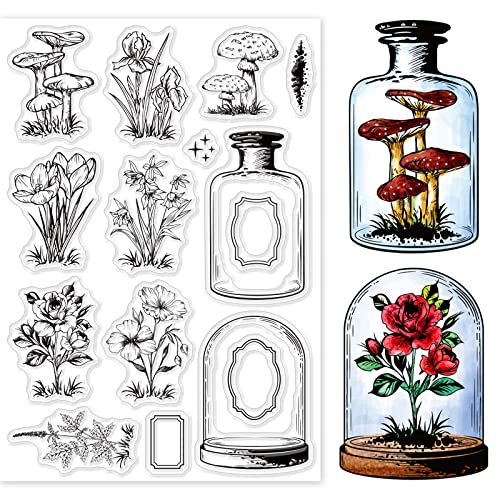 GLOBLELAND Blumen Blätter Flasche Klare Stempel Für DIY Scrapbooking Pflanzen Glas Pflanze Silikon Klare Stempel Siegel Für Tagebücher Dekorative Karten Machen Fotoalbum GLOBLELAND Blumen Blätter Flasche Klare Stempel Für DIY Scrapbooking Pflanzen Glas Pflanze Silikon Klare Stempel Siegel Für Tagebücher Dekorative Karten Machen Fotoalbum von GLOBLELAND