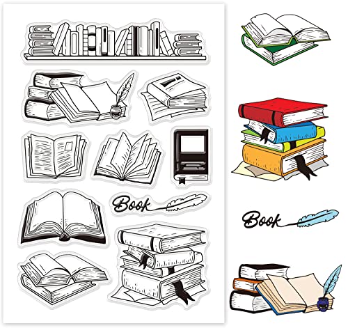 GLOBLELAND Buch Clear Stamps Bücherregal Bücherregal Transparent Silikon Stempel Siegel für Karten Journal Tagebuch Herstellung Dekoration und DIY Scrapbooking GLOBLELAND Buch Clear Stamps Bücherregal Bücherregal Transparent Silikon Stempel Siegel für Karten Journal Tagebuch Herstellung Dekoration und DIY Scrapbooking von GLOBLELAND