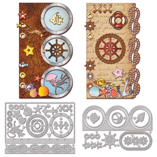 GLOBLELAND Bullaugen Stanzformen Für DIY Scrapbooking Metall Navigations Stanzformen Fischmuscheln Stanzungen Für Kartengestaltung Prägung Fotoalbum Bastel Dekor GLOBLELAND Bullaugen Stanzformen Für DIY Scrapbooking Metall Navigations Stanzformen Fischmuscheln Stanzungen Für Kartengestaltung Prägung Fotoalbum Bastel Dekor von GLOBLELAND